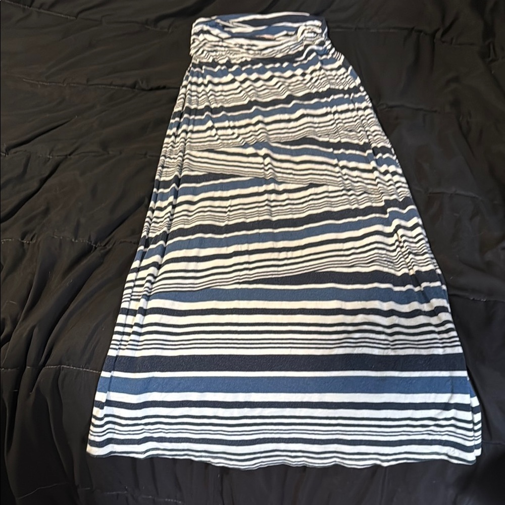 Striped Navy and White Women's Skirt